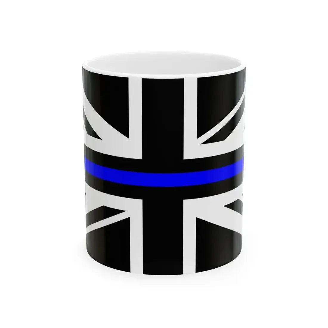 Thin Blue Line Flag United Kingdom (United Kingdom) White Coffee Mug 11oz - Go Mug Yourself