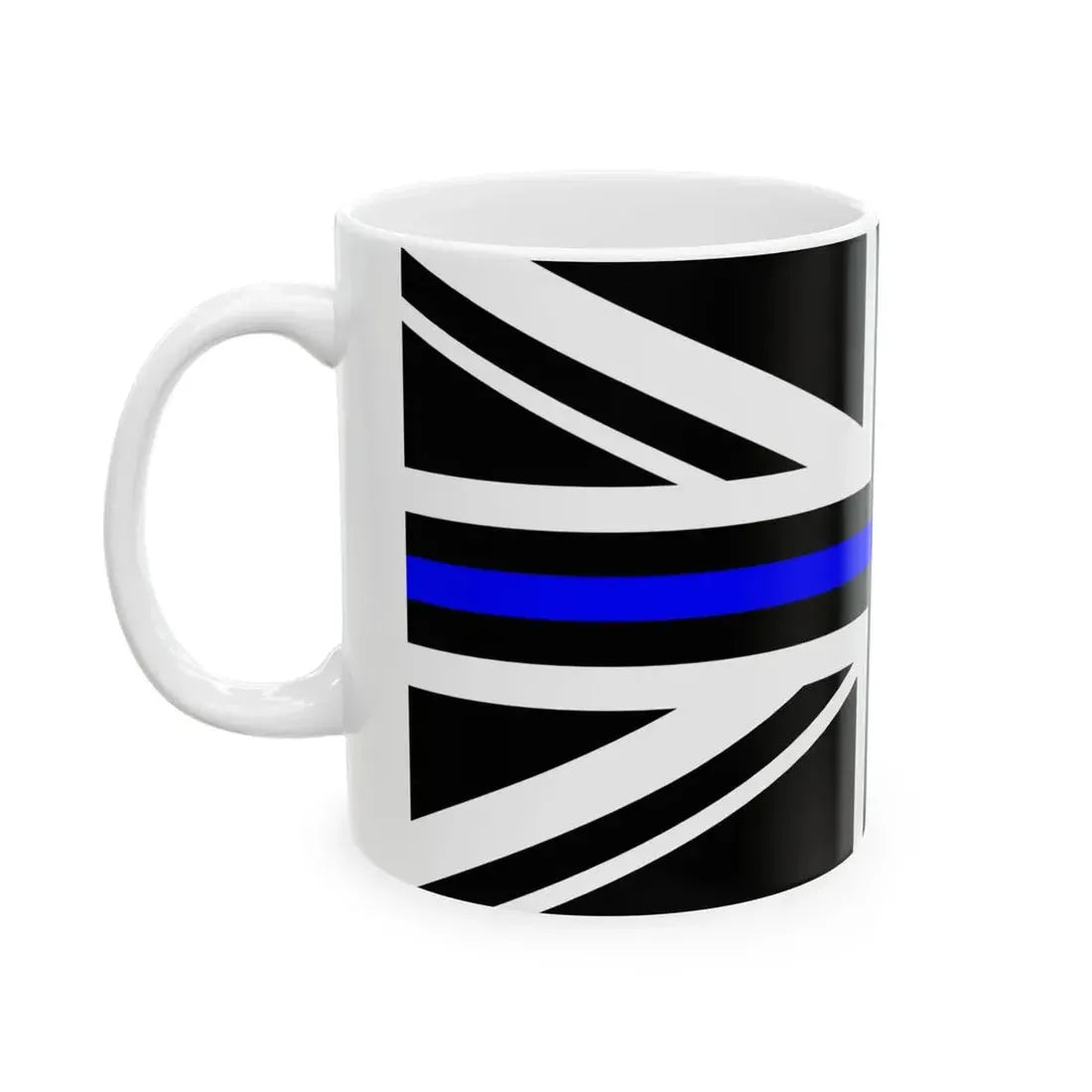 Thin Blue Line Flag United Kingdom (United Kingdom) White Coffee Mug - Go Mug Yourself