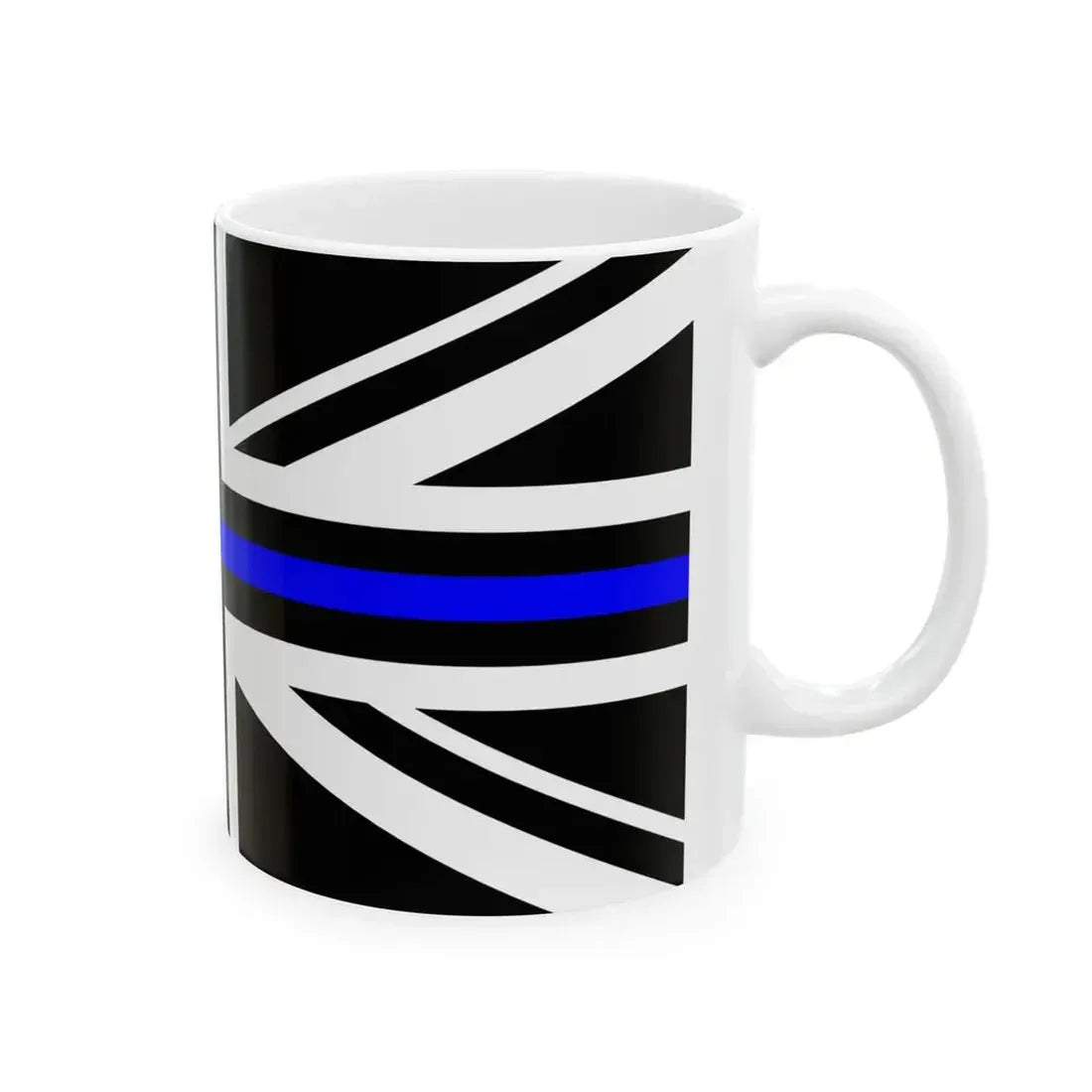 Thin Blue Line Flag United Kingdom (United Kingdom) White Coffee Mug - Go Mug Yourself