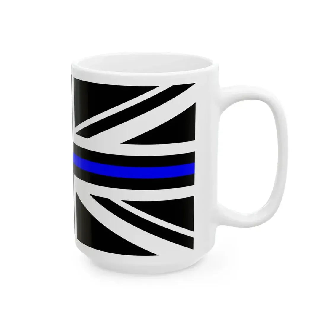 Thin Blue Line Flag United Kingdom (United Kingdom) White Coffee Mug - Go Mug Yourself