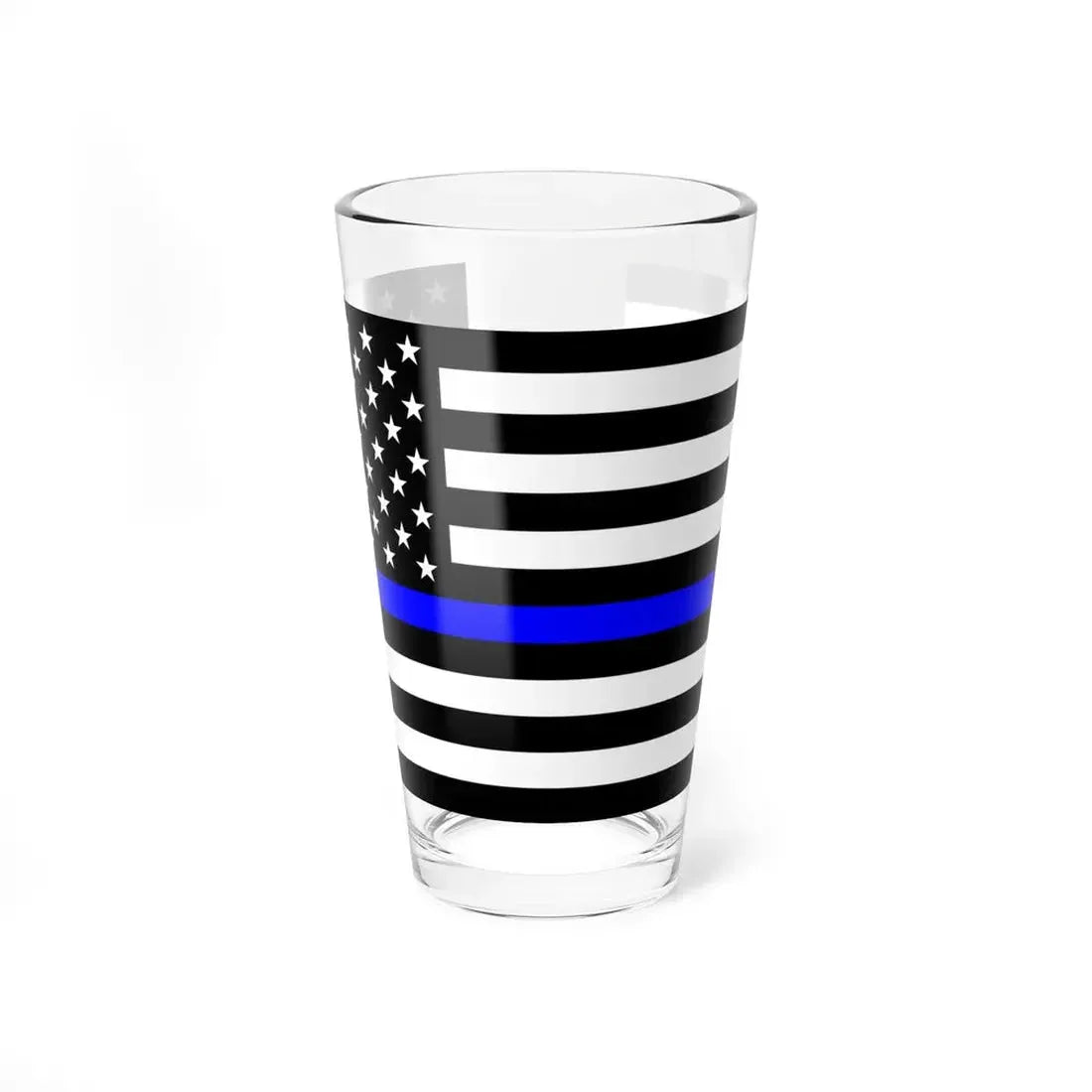 Thin Blue Line Flag United States (United States) Pint Glass 16oz 16oz - Go Mug Yourself