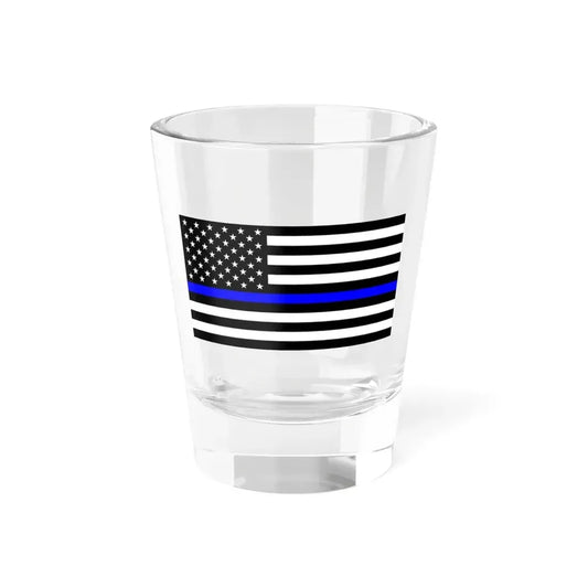 Thin Blue Line Flag United States (United States) Shot Glass 1.5oz 1.5oz - Go Mug Yourself
