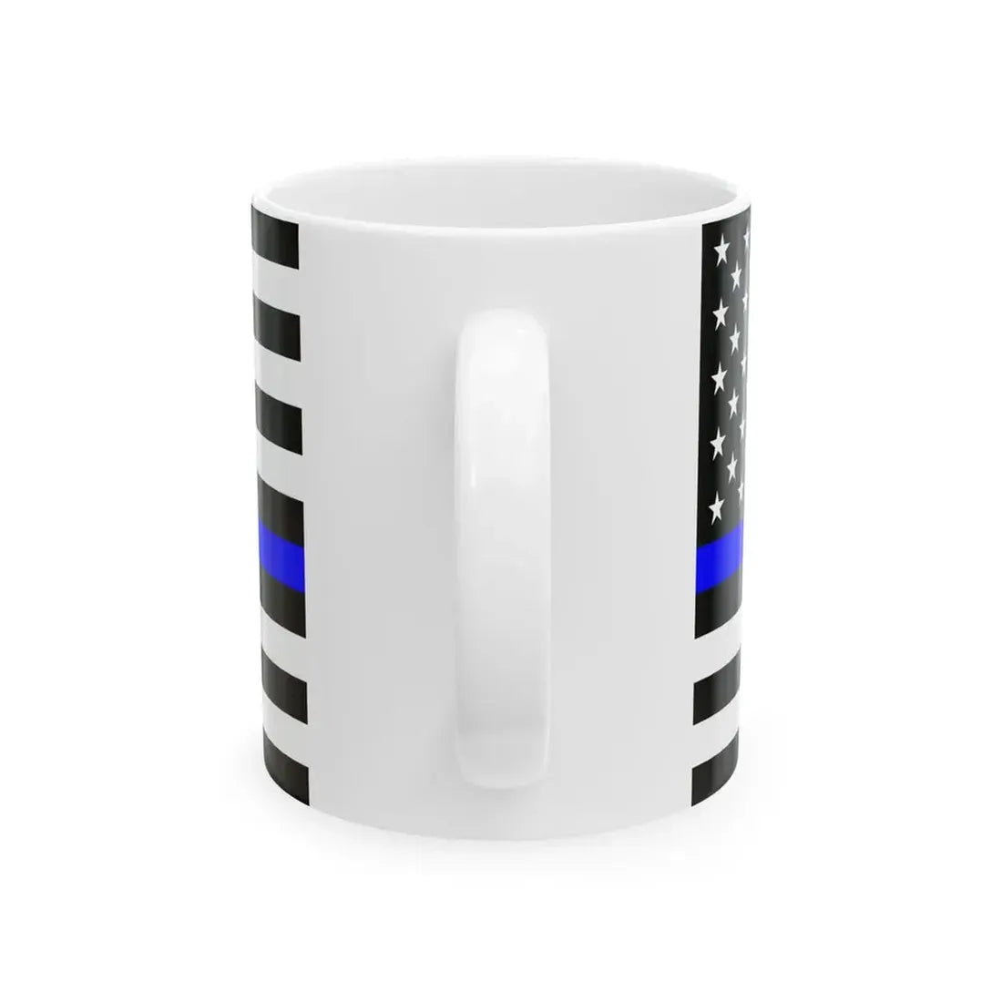 Thin Blue Line Flag United States (United States) White Coffee Mug - Go Mug Yourself