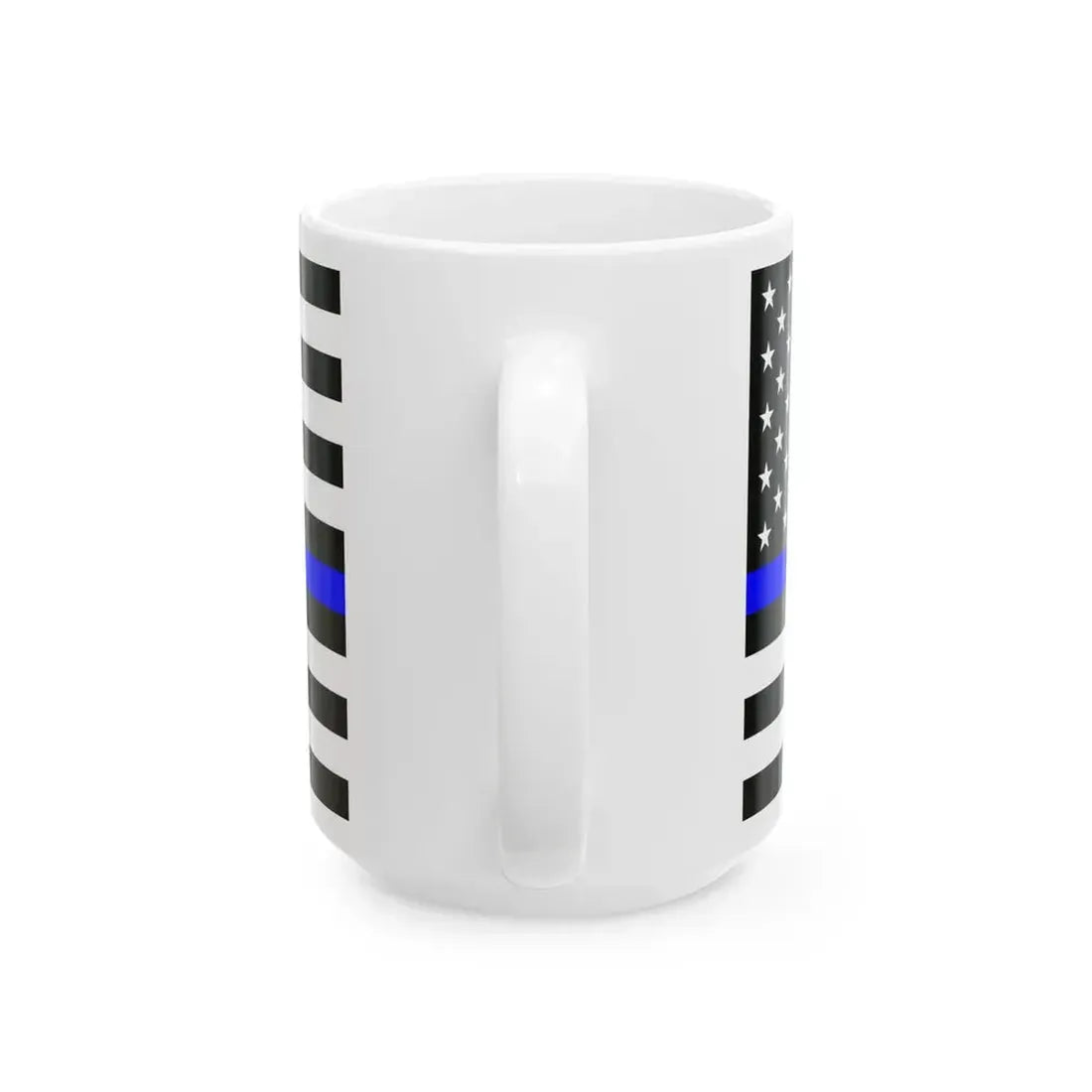 Thin Blue Line Flag United States (United States) White Coffee Mug - Go Mug Yourself