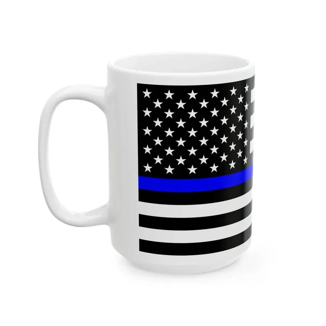 Thin Blue Line Flag United States (United States) White Coffee Mug - Go Mug Yourself