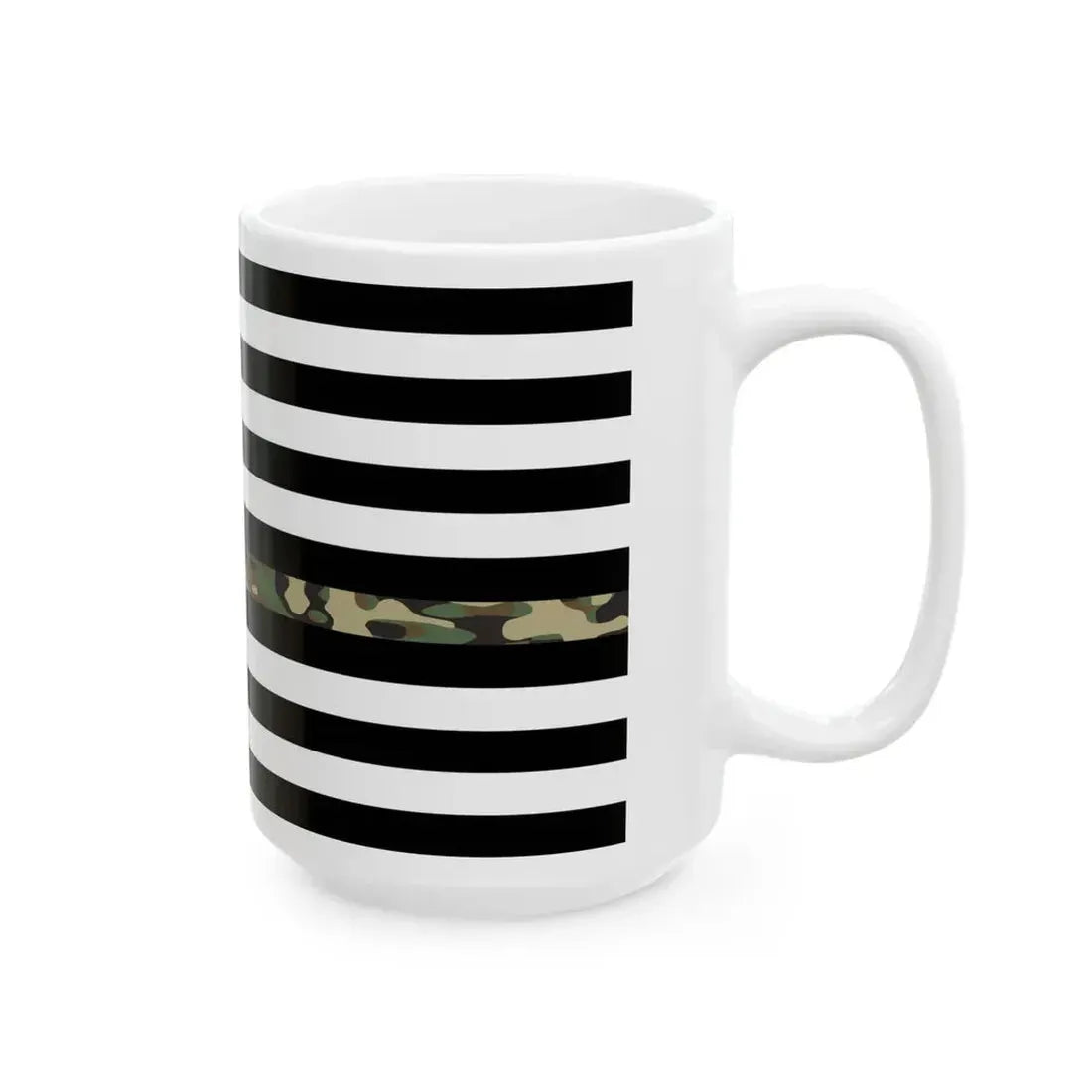 Thin Camo Line Flag United States (United States) White Coffee Mug - Go Mug Yourself