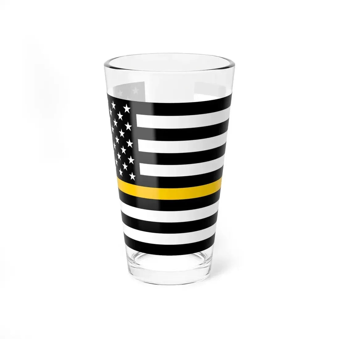 Thin Gold Line Flag United States (United States) Pint Glass 16oz 16oz - Go Mug Yourself