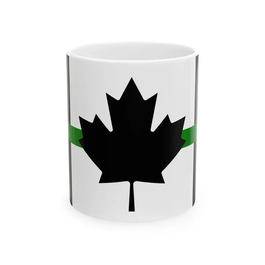 Thin Green Line Flag Canada (Canada) White Coffee Mug 11oz - Go Mug Yourself