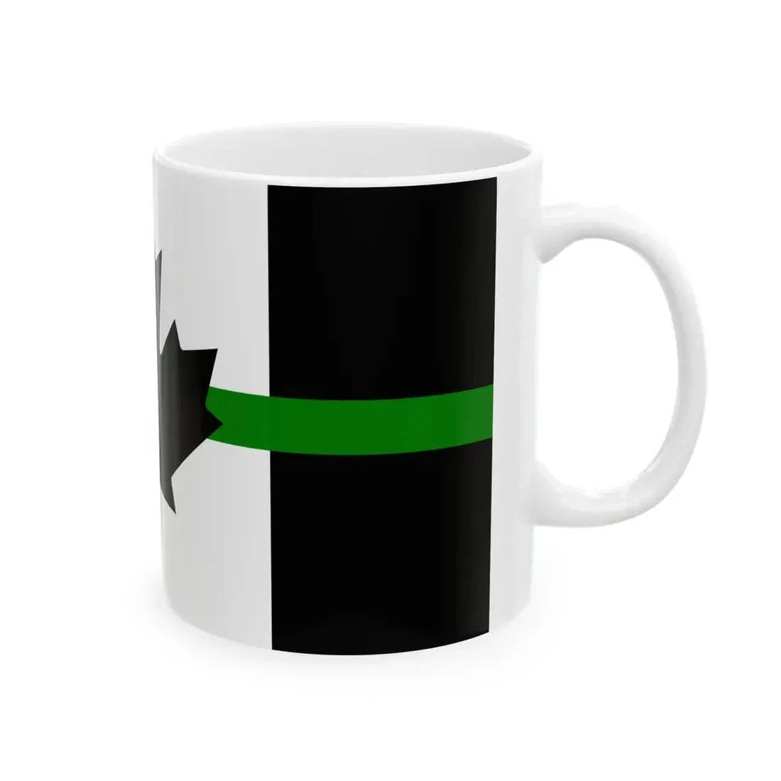 Thin Green Line Flag Canada (Canada) White Coffee Mug - Go Mug Yourself