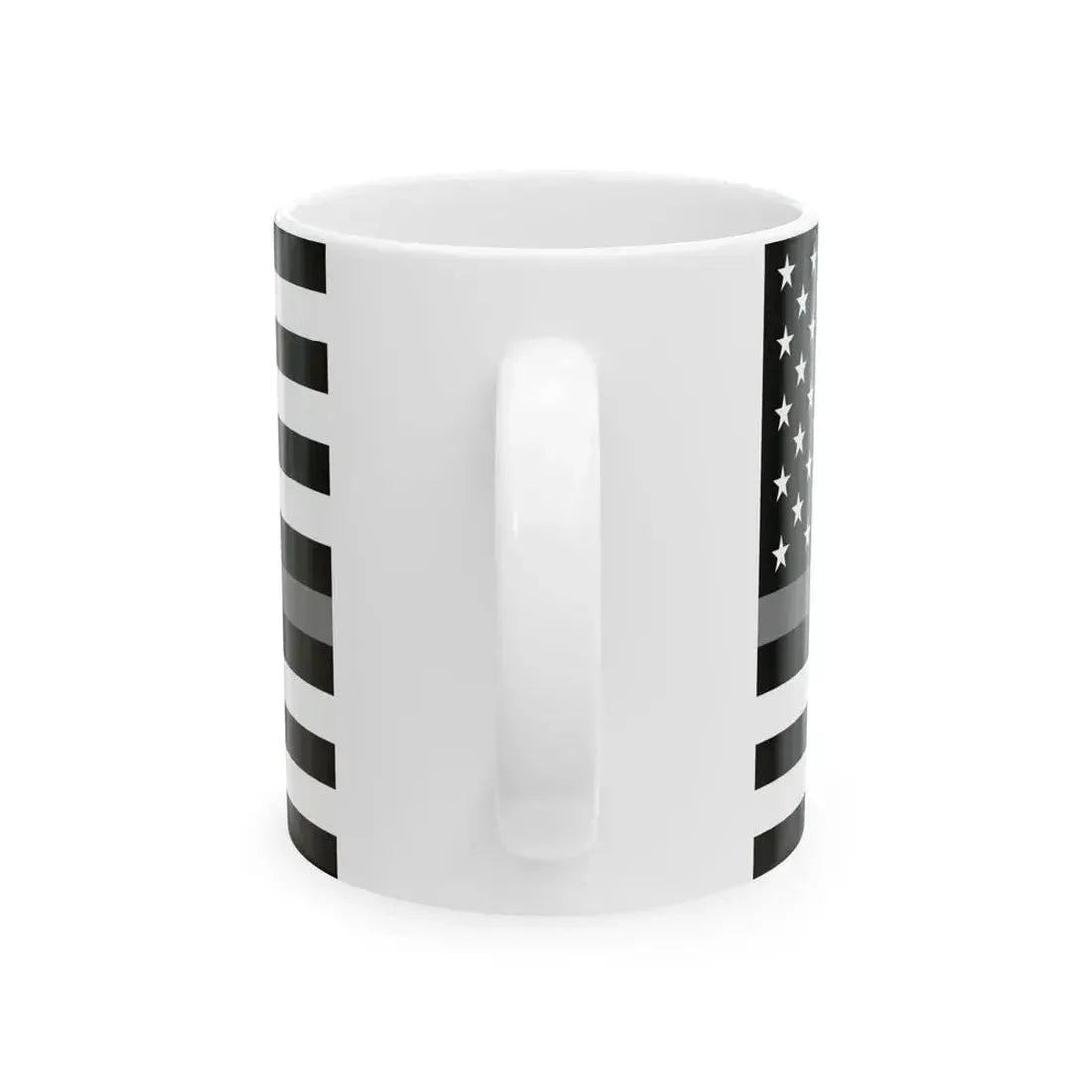 Thin Grey Line Flag United States (United States) White Coffee Mug - Go Mug Yourself