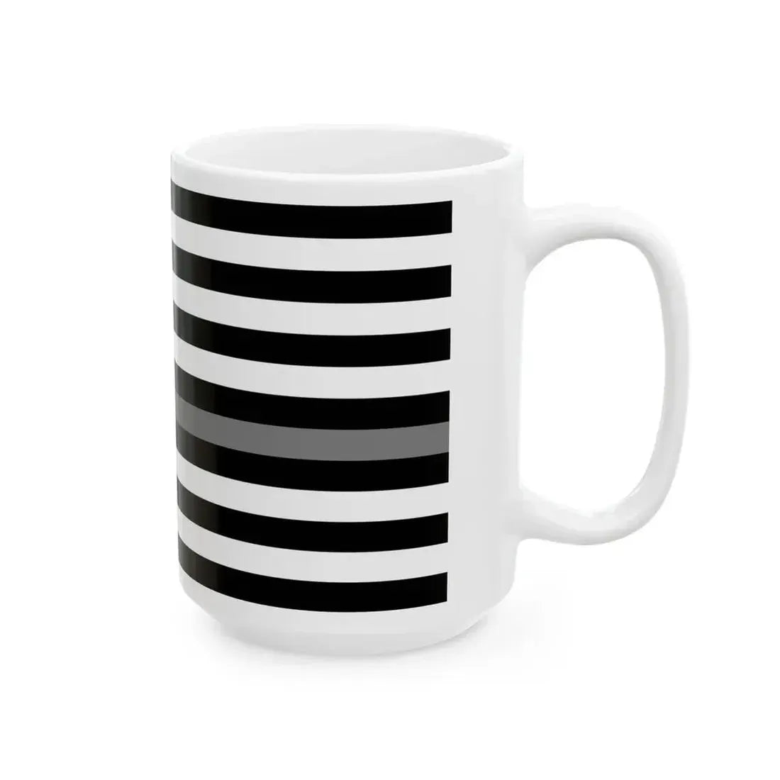 Thin Grey Line Flag United States (United States) White Coffee Mug - Go Mug Yourself