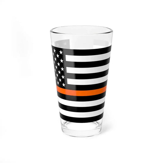Thin Orange Line Flag United States (United States) Pint Glass 16oz 16oz - Go Mug Yourself