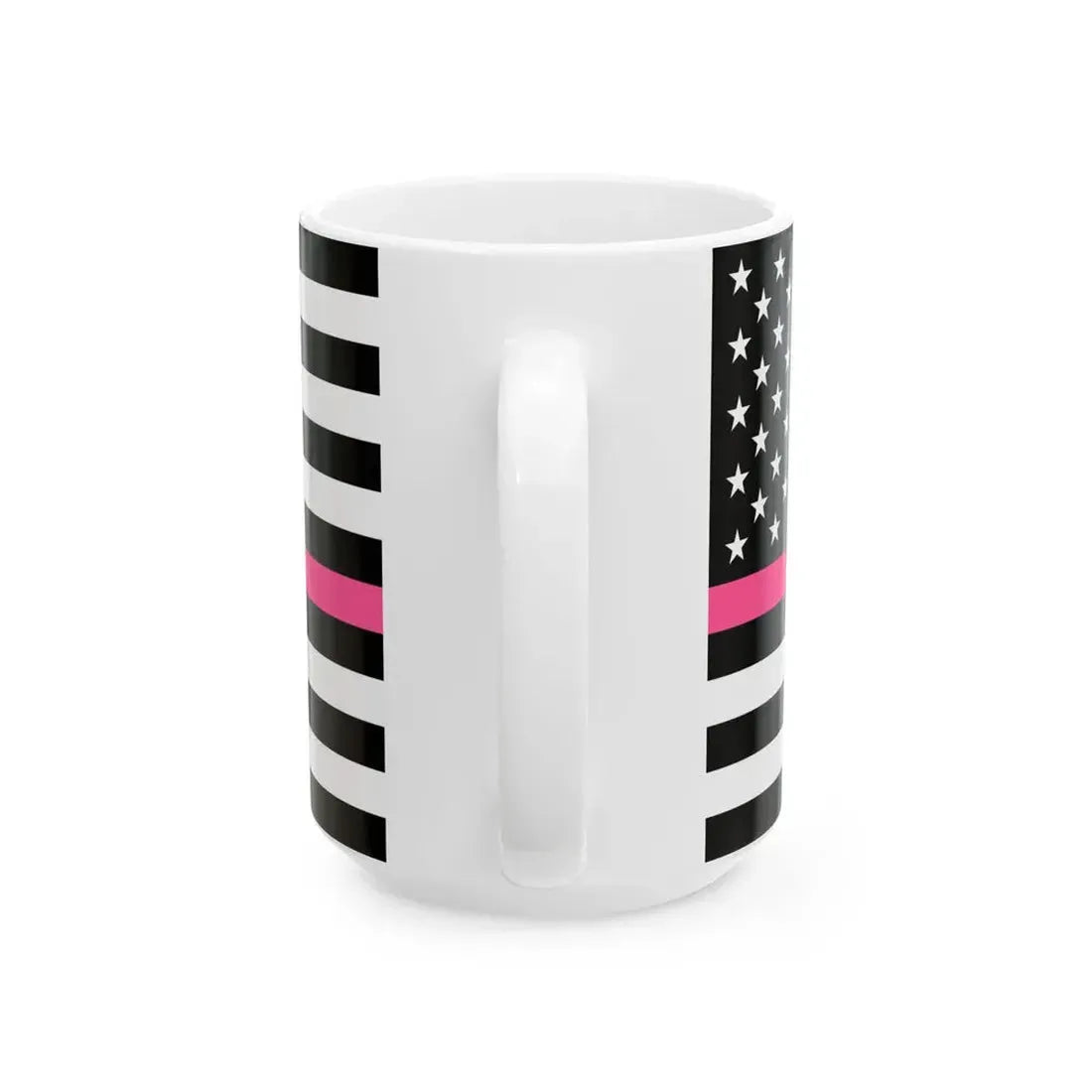 Thin Pink Line Flag United States (United States) White Coffee Mug - Go Mug Yourself