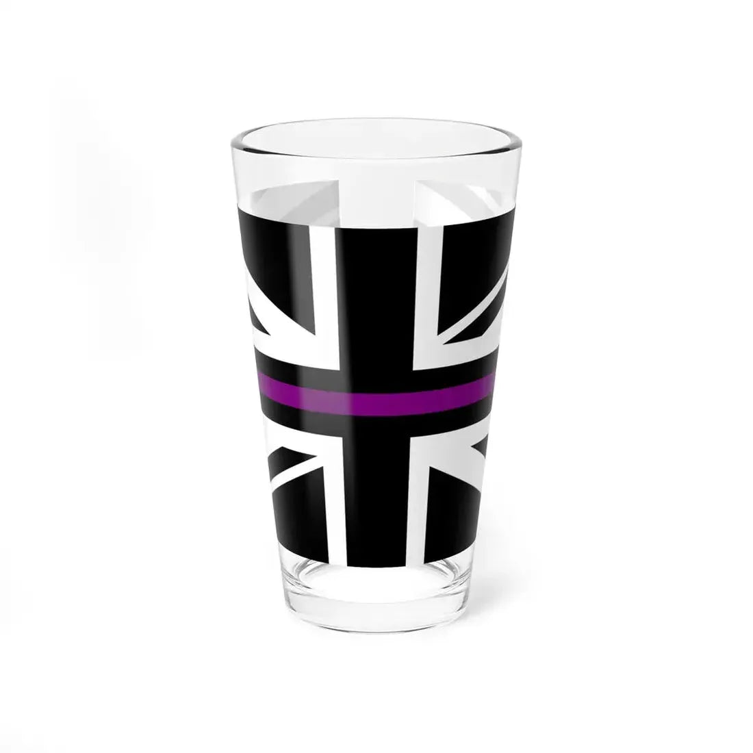 Thin Purple Line Flag United Kingdom (United Kingdom) Pint Glass 16oz 16oz - Go Mug Yourself