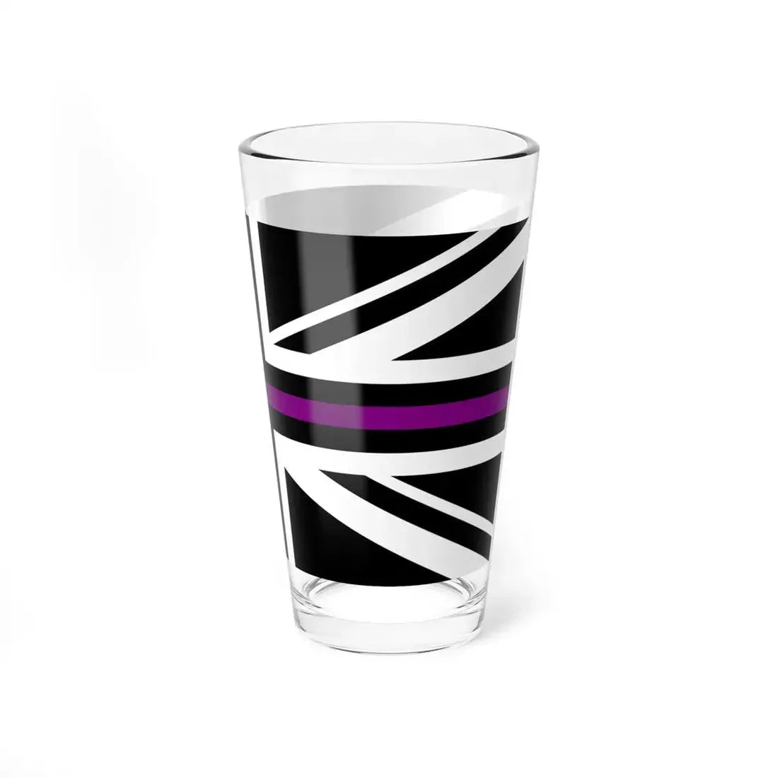Thin Purple Line Flag United Kingdom (United Kingdom) Pint Glass 16oz - Go Mug Yourself