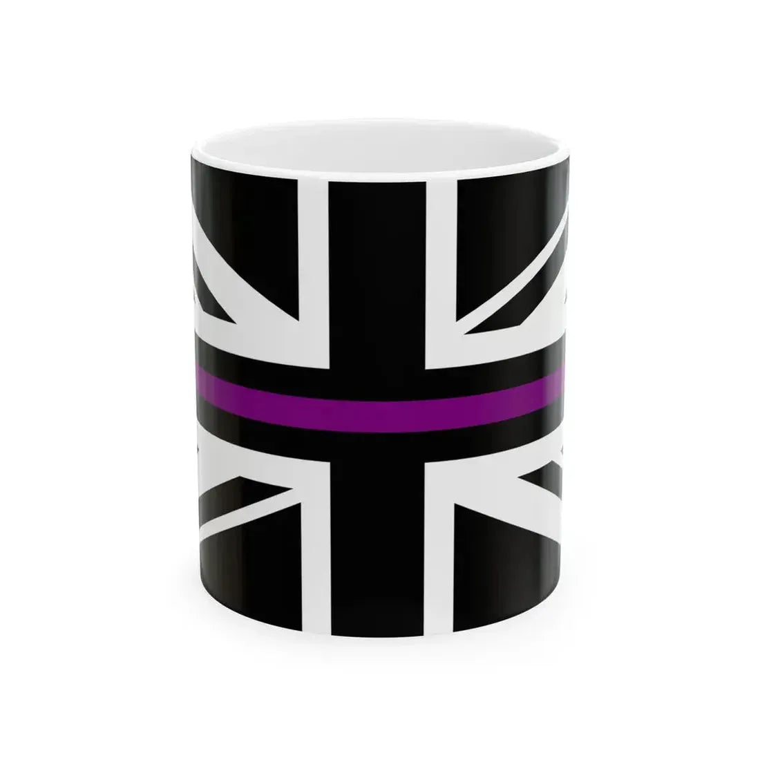 Thin Purple Line Flag United Kingdom (United Kingdom) White Coffee Mug 11oz - Go Mug Yourself