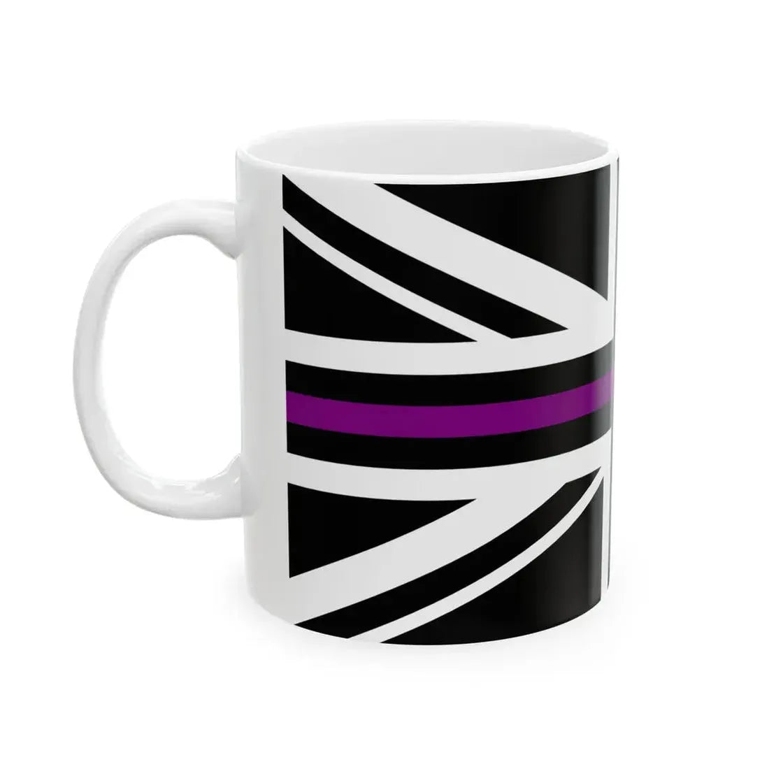 Thin Purple Line Flag United Kingdom (United Kingdom) White Coffee Mug - Go Mug Yourself
