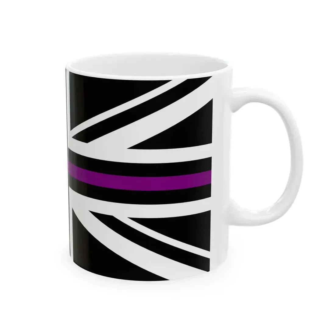 Thin Purple Line Flag United Kingdom (United Kingdom) White Coffee Mug - Go Mug Yourself