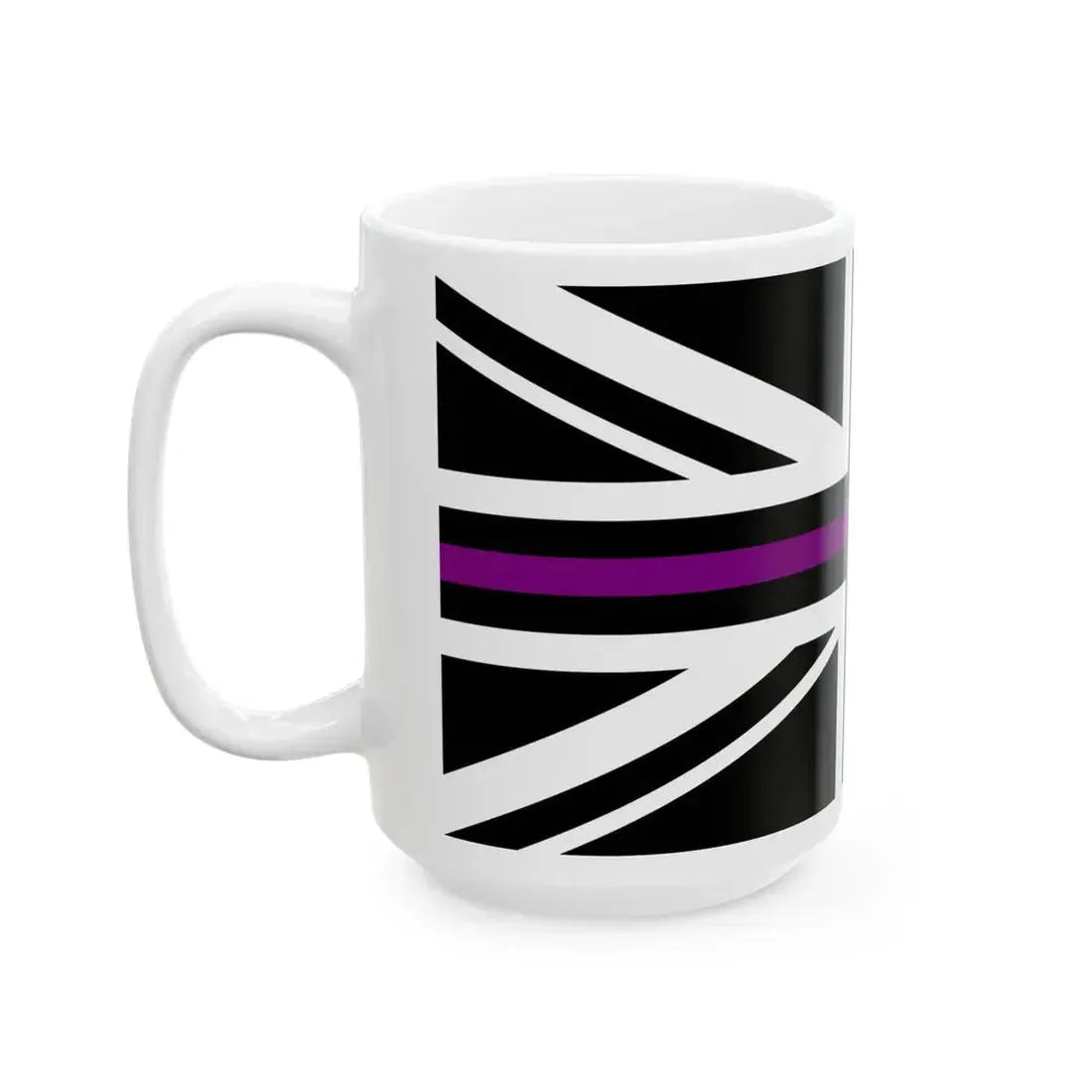 Thin Purple Line Flag United Kingdom (United Kingdom) White Coffee Mug - Go Mug Yourself