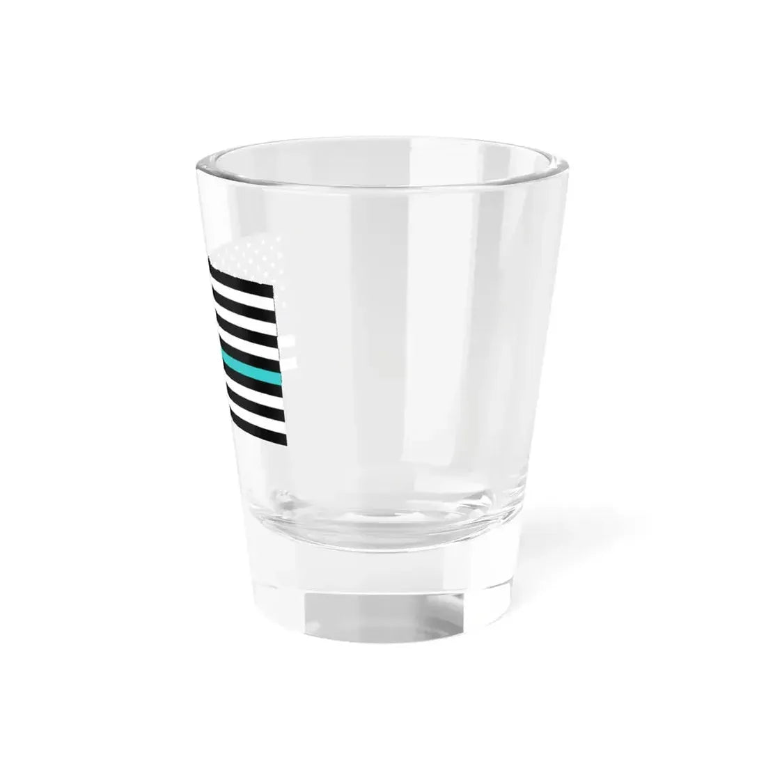 Thin Purple-Teal Line Flag United States (United States) Shot Glass 1.5oz - Go Mug Yourself