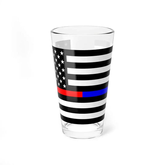Thin Red-Blue Line Flag United States (United States) Pint Glass 16oz 16oz - Go Mug Yourself