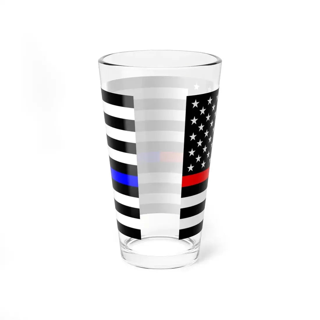Thin Red-Blue Line Flag United States (United States) Pint Glass 16oz - Go Mug Yourself