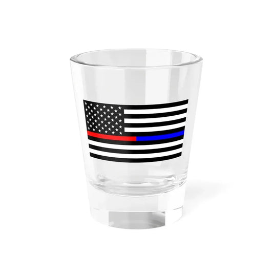 Thin Red-Blue Line Flag United States (United States) Shot Glass 1.5oz 1.5oz - Go Mug Yourself