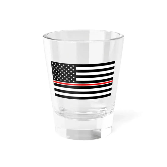 Thin Red Line Flag United States healthcare variant (United States) Shot Glass 1.5oz 1.5oz - Go Mug Yourself