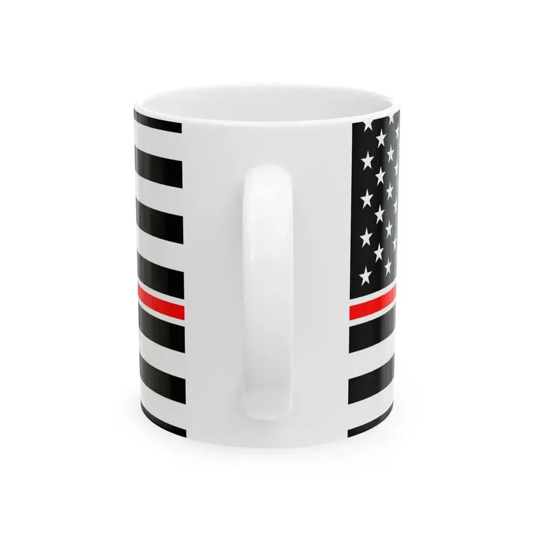 Thin Red Line Flag United States healthcare variant (United States) White Coffee Mug - Go Mug Yourself
