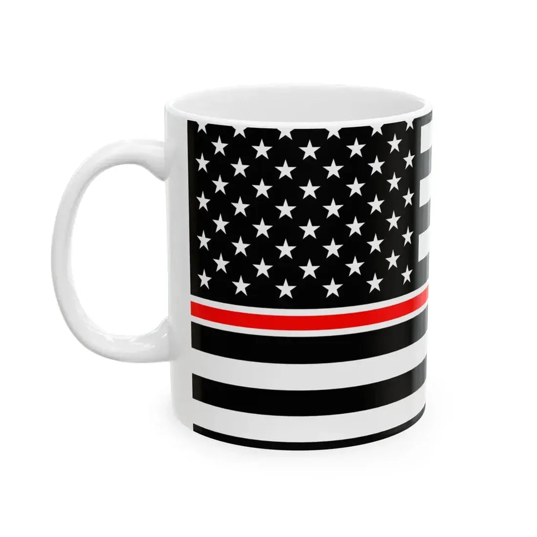 Thin Red Line Flag United States healthcare variant (United States) White Coffee Mug - Go Mug Yourself