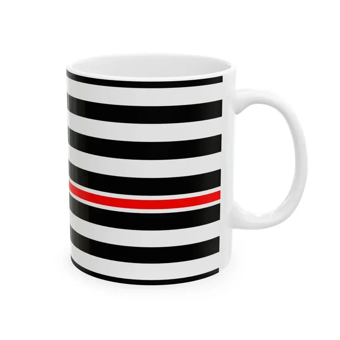 Thin Red Line Flag United States healthcare variant (United States) White Coffee Mug - Go Mug Yourself