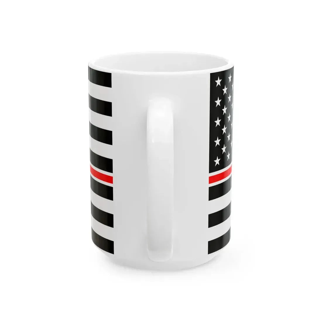 Thin Red Line Flag United States healthcare variant (United States) White Coffee Mug - Go Mug Yourself