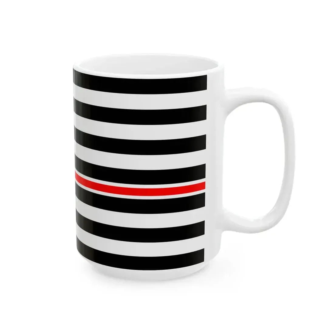 Thin Red Line Flag United States healthcare variant (United States) White Coffee Mug - Go Mug Yourself
