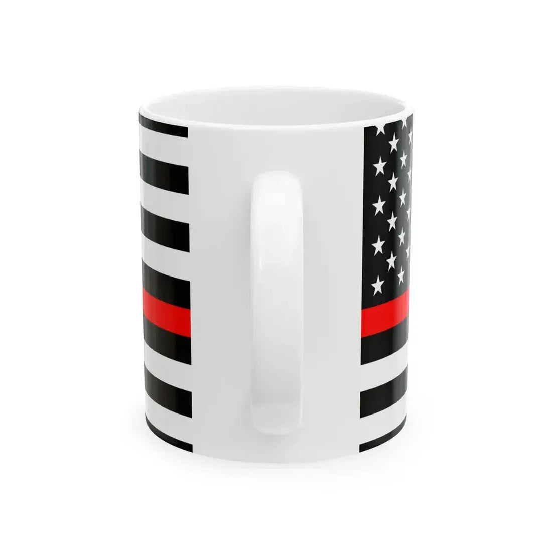 Thin Red Line Flag United States (United States) White Coffee Mug - Go Mug Yourself