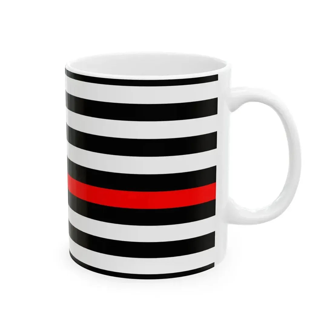 Thin Red Line Flag United States (United States) White Coffee Mug - Go Mug Yourself