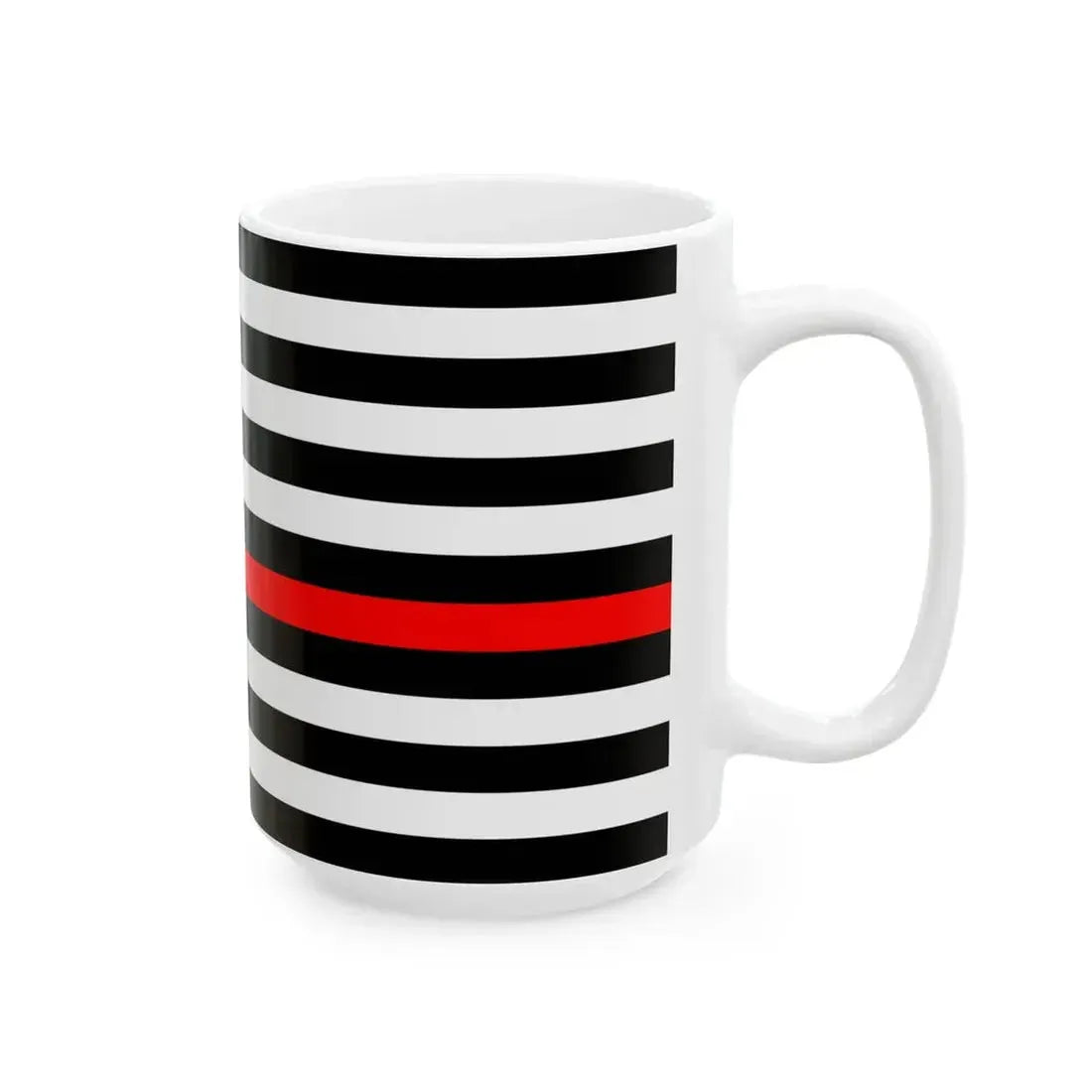 Thin Red Line Flag United States (United States) White Coffee Mug - Go Mug Yourself