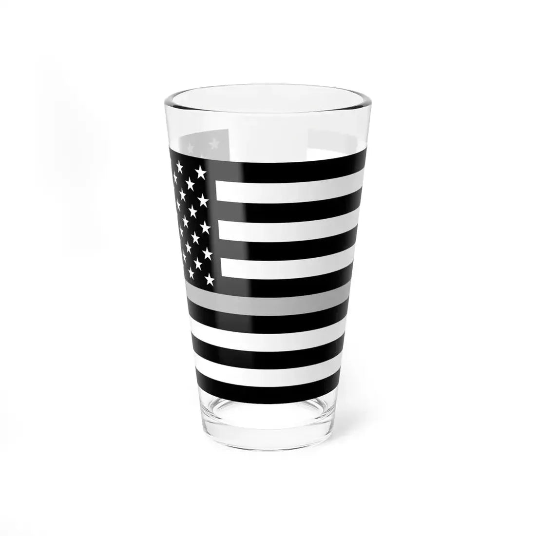 Thin Silver Line Flag United States (United States) Pint Glass 16oz 16oz - Go Mug Yourself