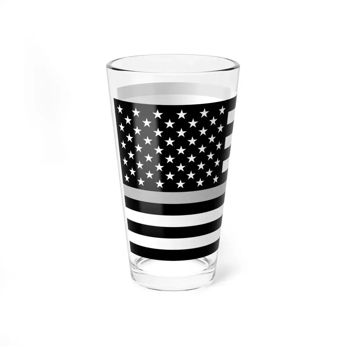 Thin Silver Line Flag United States (United States) Pint Glass 16oz - Go Mug Yourself