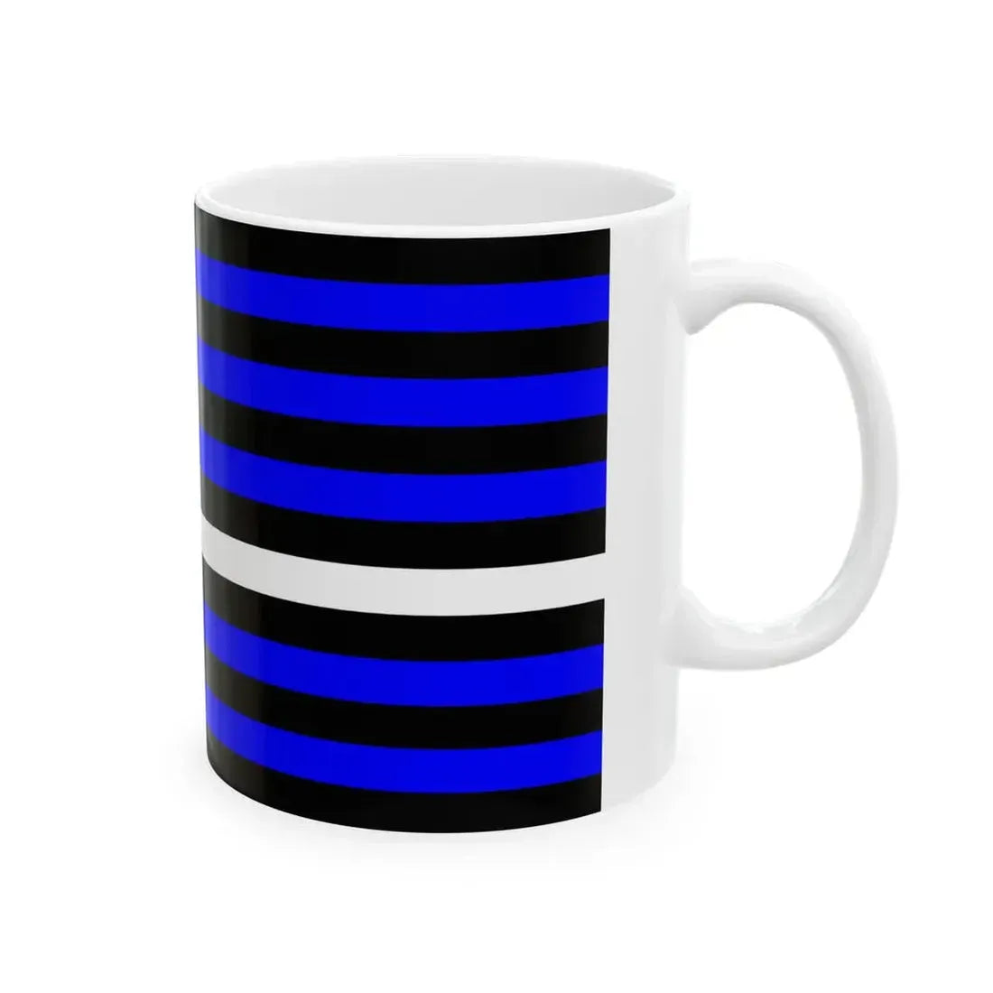 Thin White Line Flag United States (United States) White Coffee Mug - Go Mug Yourself