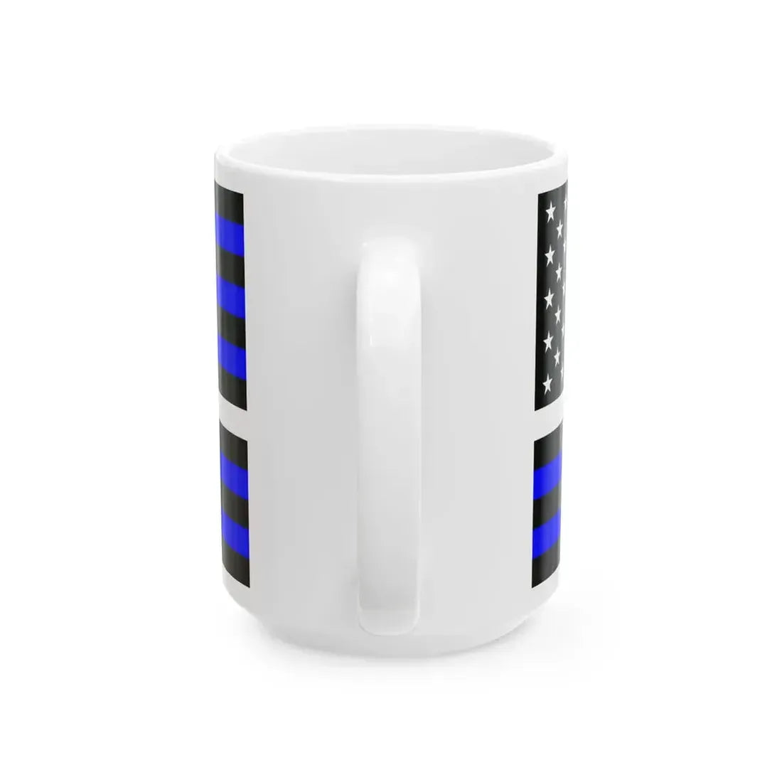 Thin White Line Flag United States (United States) White Coffee Mug - Go Mug Yourself