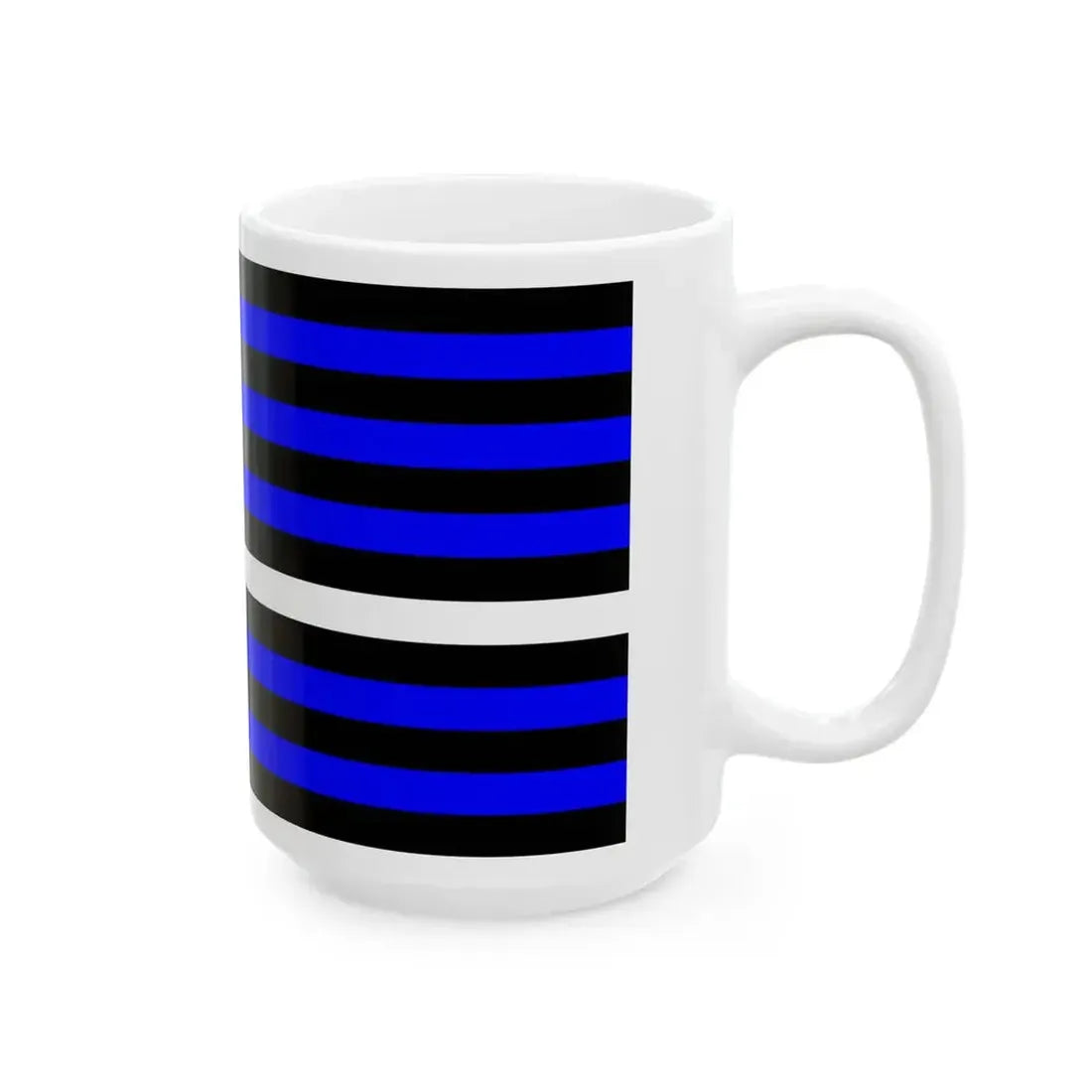 Thin White Line Flag United States (United States) White Coffee Mug - Go Mug Yourself