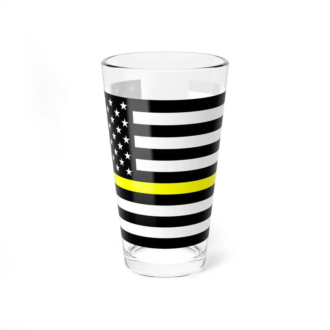 Thin Yellow Line Flag United States (United States) Pint Glass 16oz 16oz - Go Mug Yourself