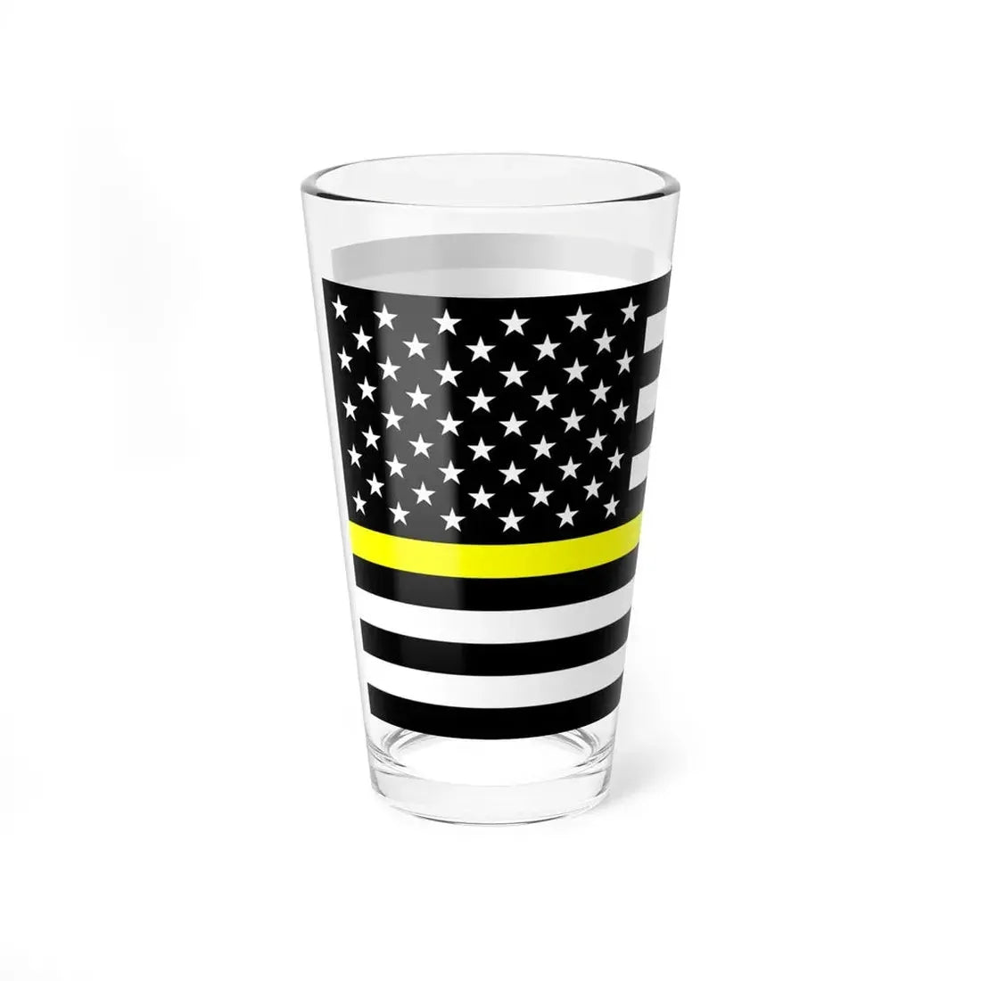 Thin Yellow Line Flag United States (United States) Pint Glass 16oz - Go Mug Yourself