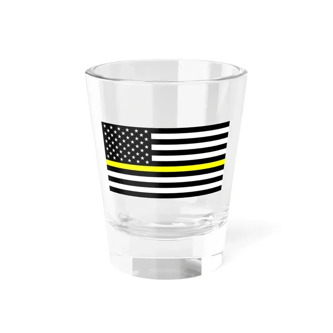 Thin Yellow Line Flag United States (United States) Shot Glass 1.5oz 1.5oz - Go Mug Yourself