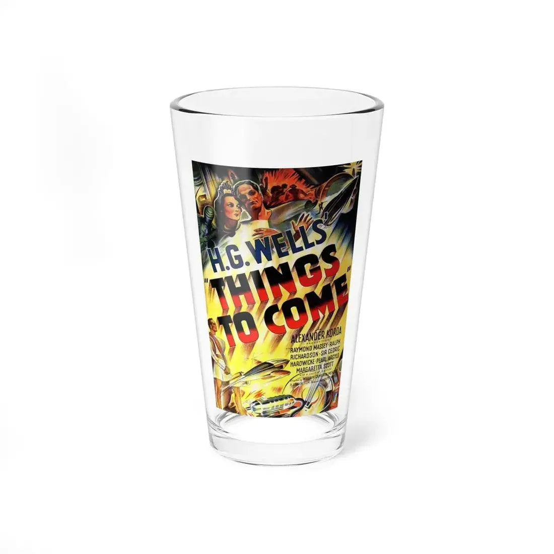 THINGS TO COME 1936 Movie Poster - Pint Glass 16oz 16oz - Go Mug Yourself