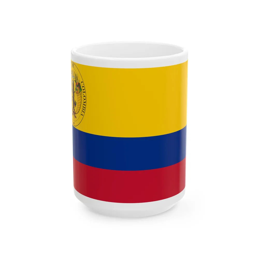 Third flag of the Gran Colombia (Colombia) White Coffee Mug 15oz - Go Mug Yourself