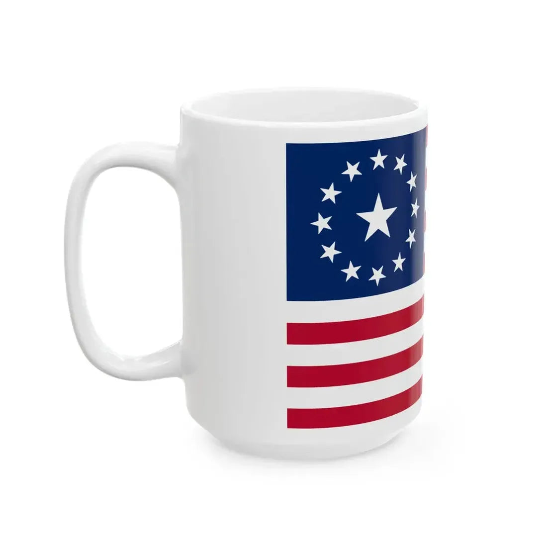 Thirteen Commonwealths of America Flag (United States) White Coffee Mug - Go Mug Yourself