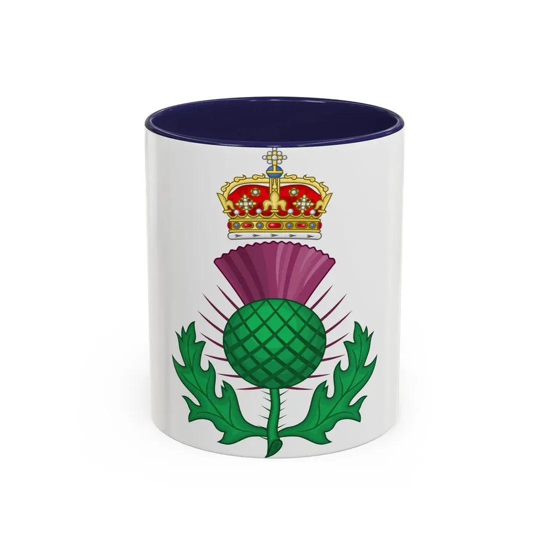 Thistle Royal Badge of Scotland - Accent Coffee Mug 11oz Navy - Go Mug Yourself