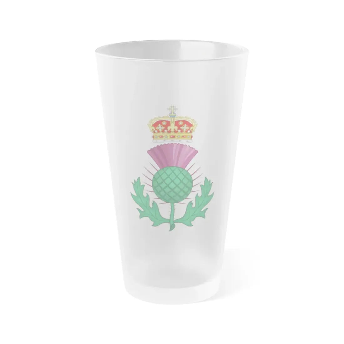 Thistle Royal Badge of Scotland - Frosted Pint Glass 16oz 16oz Frosted - Go Mug Yourself