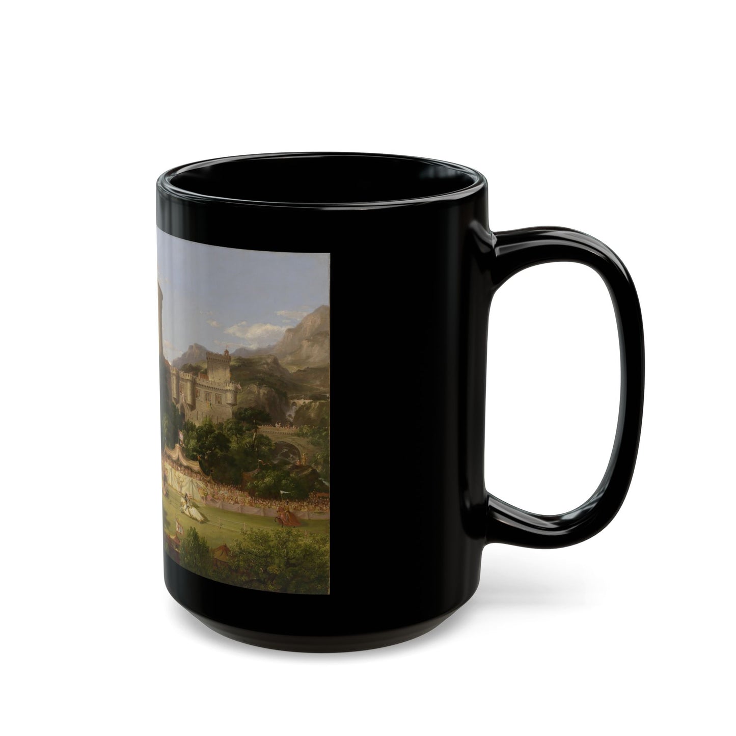 Thomas Cole (1801-1848) The past - 1838 - Black Coffee Mug-Go Mug Yourself